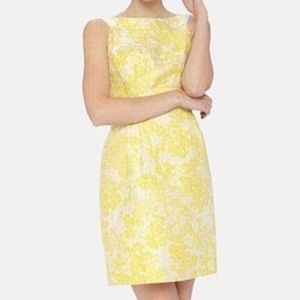 Yellow Floral Tahari ASL Dress